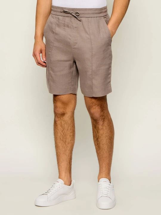Zdjęcie produktu HUGO Lniane szorty chino Cino262SFW | Straight fit beżowy