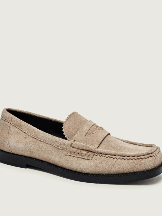 Zdjęcie produktu HUGO Loafersy Liora | zamsz beżowy