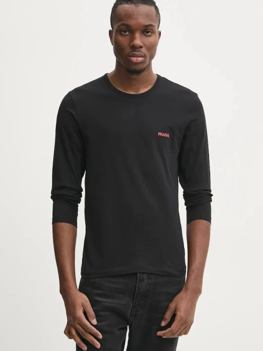 Zdjęcie produktu HUGO longsleeve bawełniany lounge 3-pack LS-SHIRT RN TRIPLET czarny