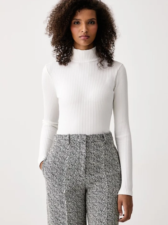 Zdjęcie produktu HUGO longsleeve damski bawełniany z elastanem Driza_4 biały
