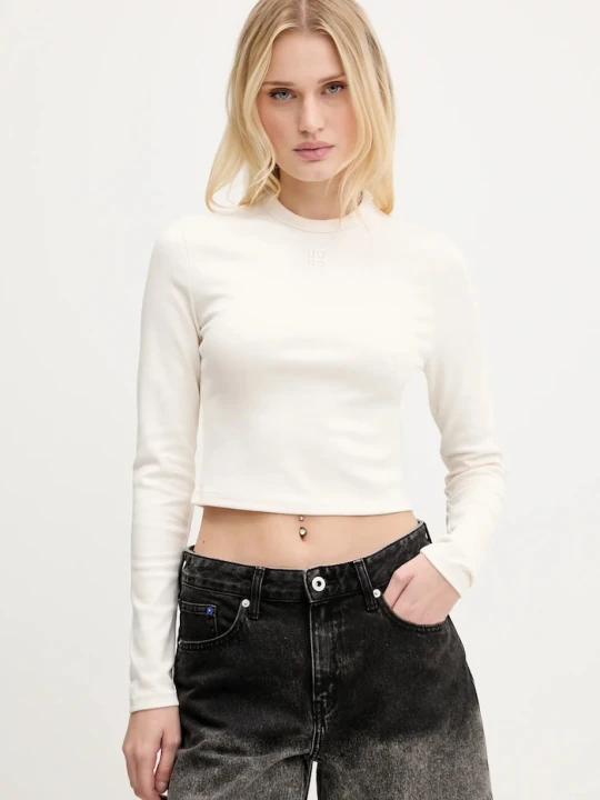 Zdjęcie produktu HUGO longsleeve Dafilomena_3 beżowy