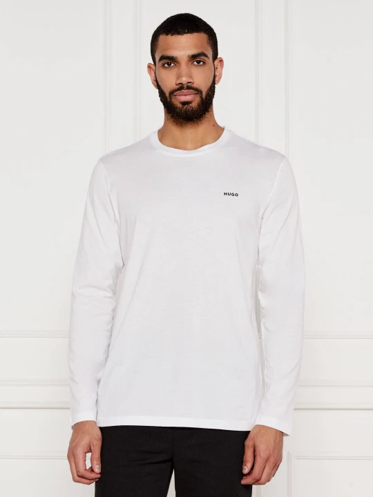 Zdjęcie produktu HUGO Longsleeve Derol222 | Regular Fit biały