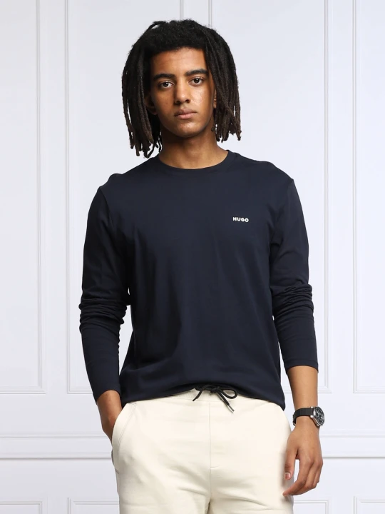 Zdjęcie produktu HUGO Longsleeve Derol222 | Regular Fit granatowy