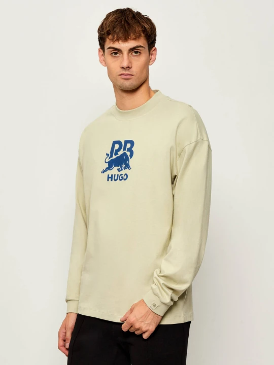Zdjęcie produktu HUGO Longsleeve Doverlo | Hugo x Racing Bulls | Relaxed fit beżowy