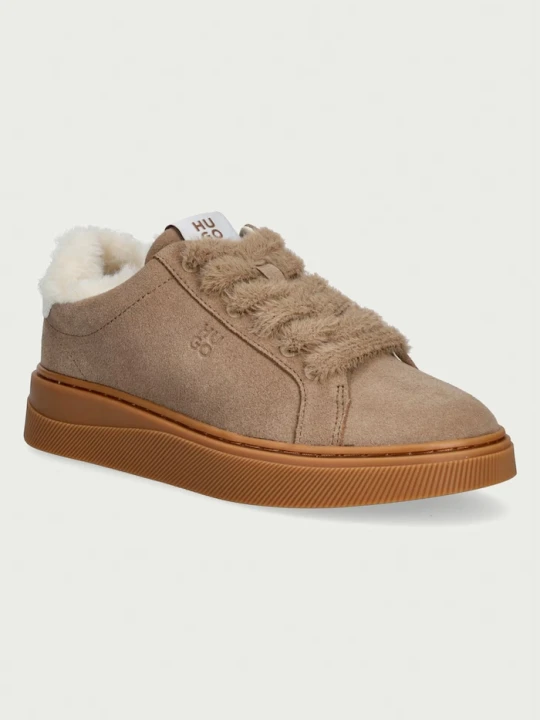 Zdjęcie produktu HUGO Lyzz sneakersy damskie zamszowe brązowy
