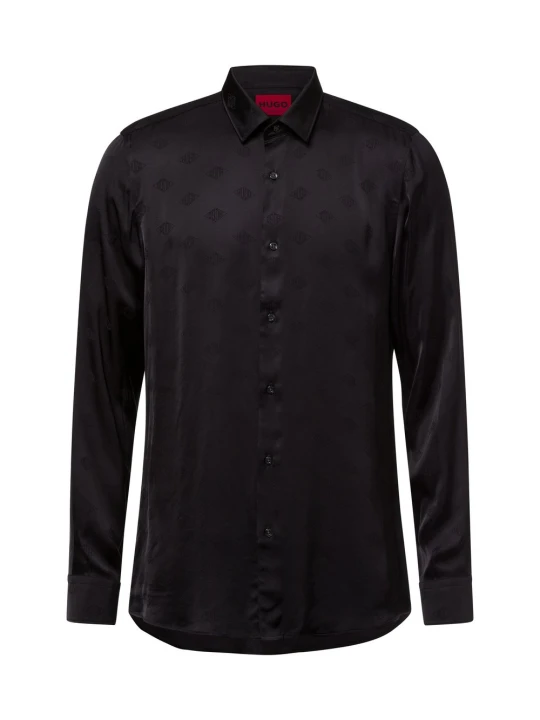 Zdjęcie produktu HUGO koszula casual - Elisha02 Mężczyźni Super Slim Fit wiskoza czarny