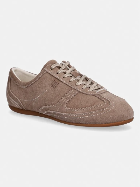 Zdjęcie produktu HUGO Mystie sneakersy damskie zamszowe beżowy