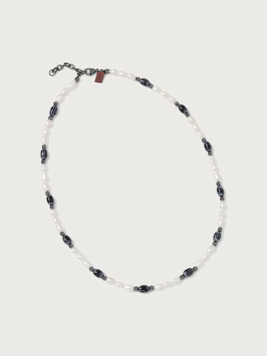 Zdjęcie produktu HUGO naszyjnik męski E-SHELLBEADS3-NEC biały