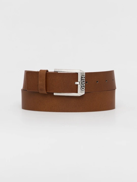 Zdjęcie produktu HUGO pasek męski skórzany Gelio-C_Sz40 brązowy