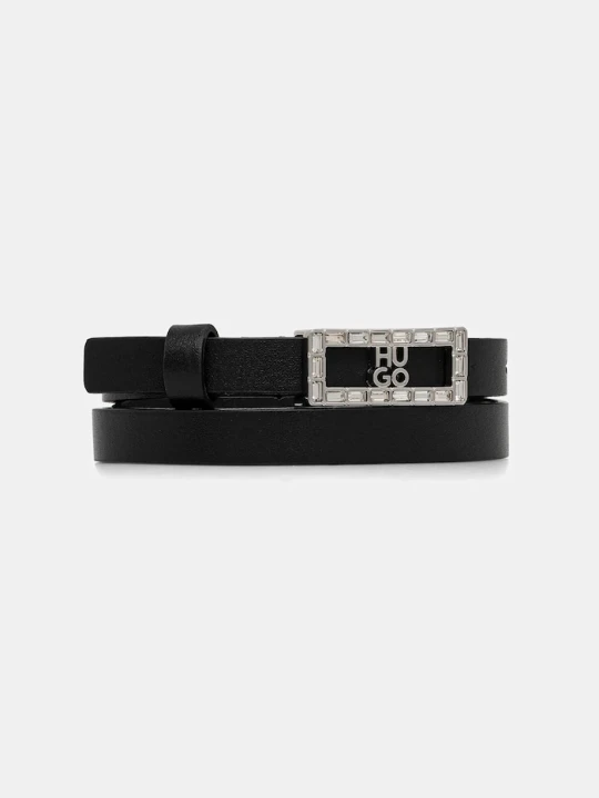 Zdjęcie produktu HUGO pasek skórzany Vida-Diamond czarny