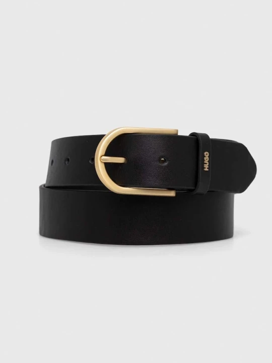 Zdjęcie produktu HUGO pasek damski skórzany Zoey Belt 3, 5cm czarny