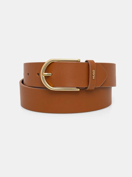 Zdjęcie produktu HUGO pasek damski skórzany Zoey Belt 3, 5cm brązowy