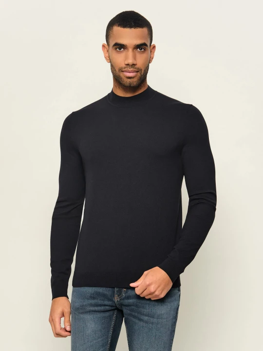 Zdjęcie produktu HUGO Półgolf San Marc-CV | Slim Fit granatowy