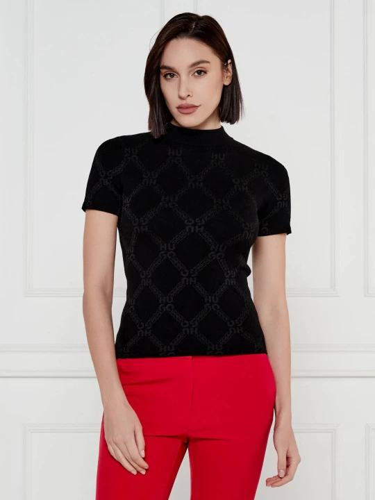 Zdjęcie produktu HUGO Półgolf Siskede | Slim Fit czarny