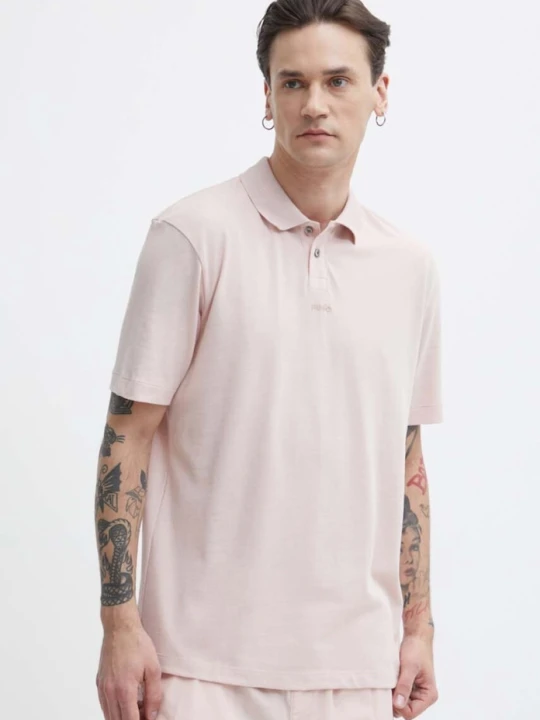 Zdjęcie produktu HUGO polo bawełniane różowy
