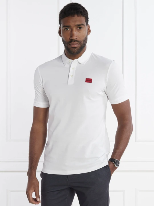 Zdjęcie produktu HUGO Polo Dereso232 | Slim Fit | pique biały