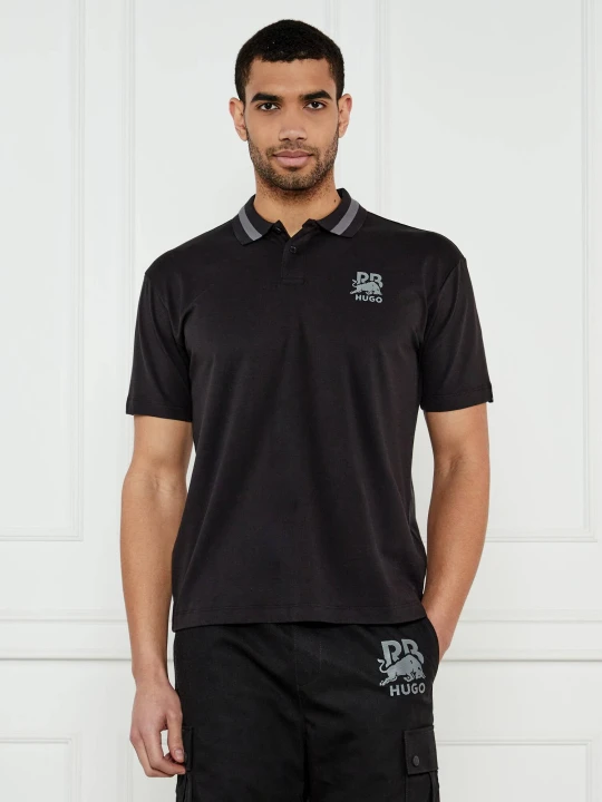Zdjęcie produktu HUGO Polo Dodac_RB | HUGO X RACING BULLS | Relaxed fit czarny