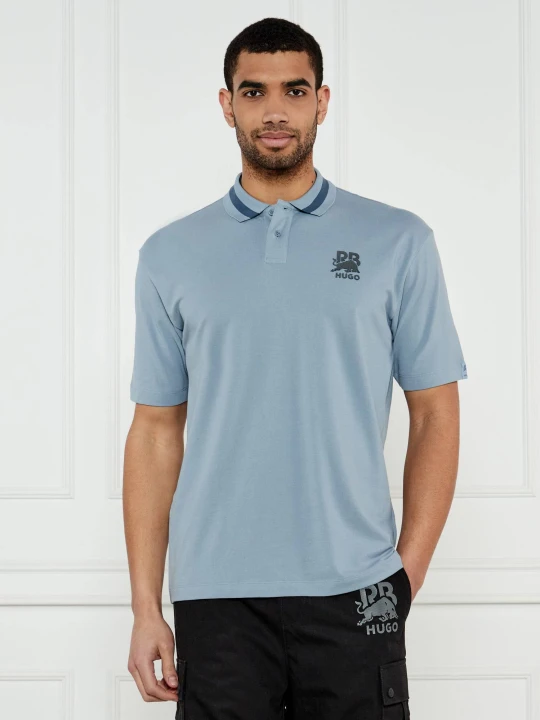 Zdjęcie produktu HUGO Polo Dodac_RB | HUGO X RACING BULLS | Relaxed fit niebieski