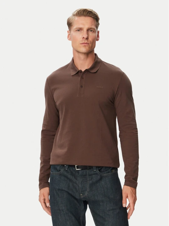 Zdjęcie produktu HUGO Polo Donoslong 50547358 Brązowy Regular Fit