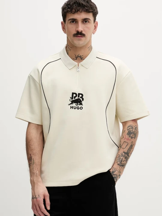Zdjęcie produktu HUGO polo męskie Duero_RB beżowy