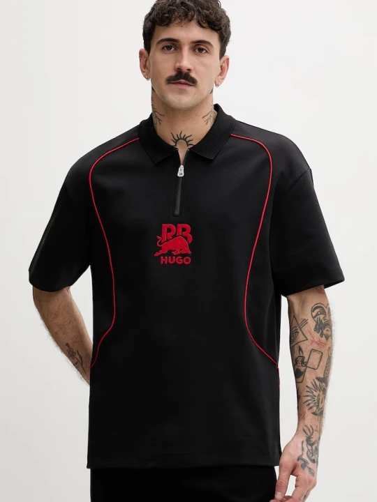 Zdjęcie produktu HUGO polo męskie Duero_RB czarny