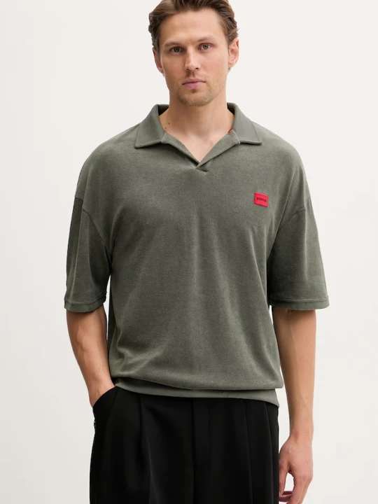 Zdjęcie produktu HUGO polo męskie z bawełną TERRANCE POLO SHIRT zielony