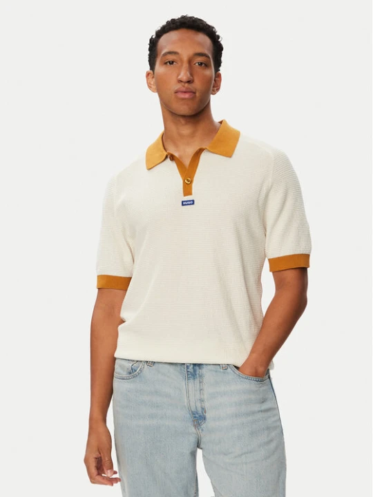 Zdjęcie produktu HUGO Polo Siablo 50564218 Kremowy Relaxed Fit