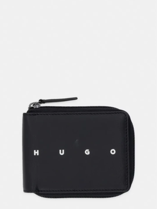 Zdjęcie produktu HUGO portfel męski skórzany REHX_ziparound czarny