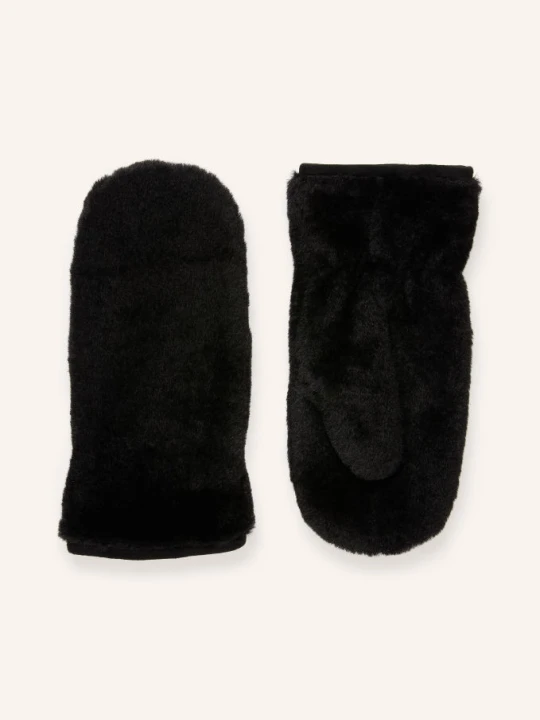 Zdjęcie produktu Hugo Rękawiczki Z Jednym Palcem Beatris Ze Sztucznego Futra schwarz CZARNY