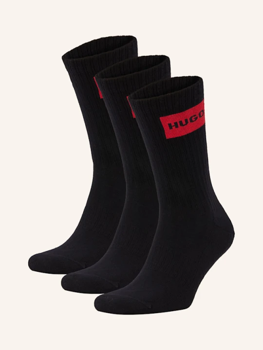 Zdjęcie produktu Hugo Skarpety, 3 Pary schwarz 001 BLACK