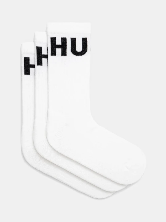 Zdjęcie produktu HUGO skarpety męskie z bawełną 3P QS ICONIC CC 3-pack biały