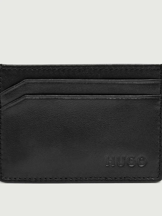 Zdjęcie produktu HUGO Skórzane etui na karty Subway_S card czarny