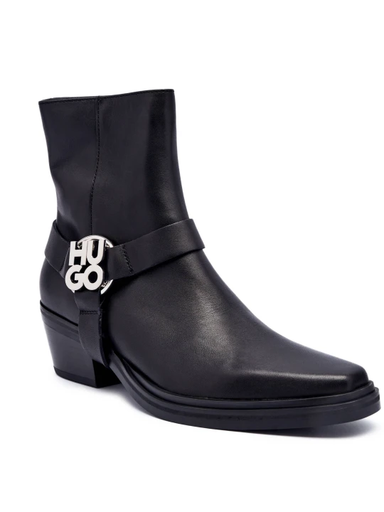 Zdjęcie produktu HUGO Skórzane kowbojki Kody_Bootie_LT czarny