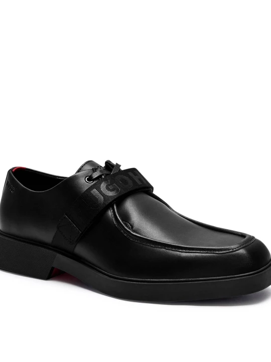 Zdjęcie produktu HUGO Skórzane loafersy Iker_Derb_al czarny