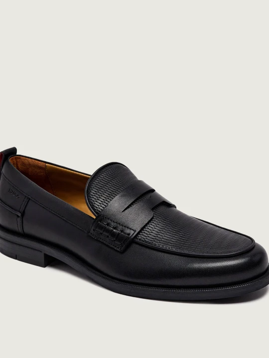 Zdjęcie produktu HUGO Skórzane loafersy Varian_loaf_ltcv czarny