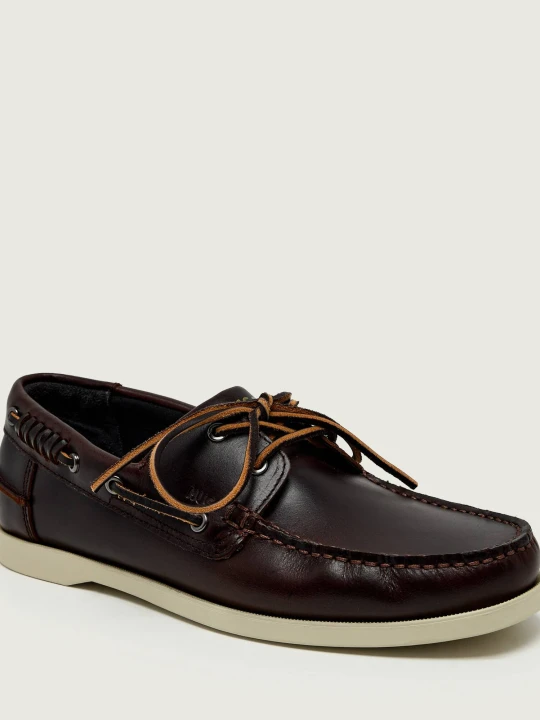 Zdjęcie produktu HUGO Skórzane mokasyny Darcy_boat_lt brązowy