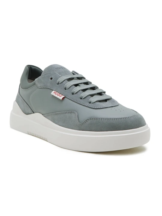 Zdjęcie produktu HUGO Skórzane sneakersy Blake szary