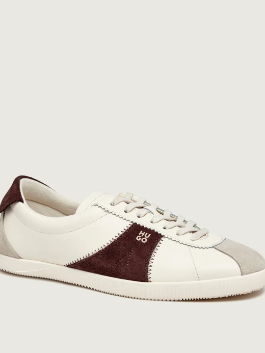 Zdjęcie produktu HUGO Skórzane sneakersy Serenata_Tenn_altsd | zamsz ecru