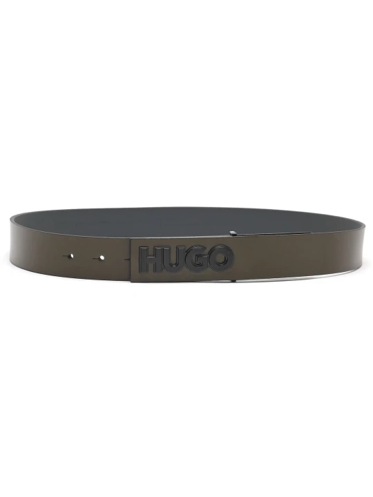 Zdjęcie produktu HUGO Skórzany pasek Grenwich oliwkowy