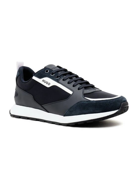 Zdjęcie produktu HUGO Sneakersy Icelin_Runn_nypu A_N | z dodatkiem skóry granatowy