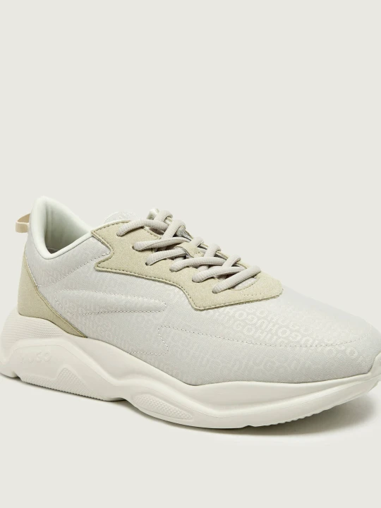 Zdjęcie produktu HUGO Sneakersy Leon_runn_jqmono beżowy