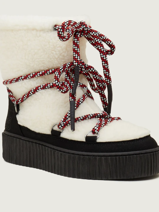 Zdjęcie produktu HUGO Śniegowce Jelissa | shearling biały