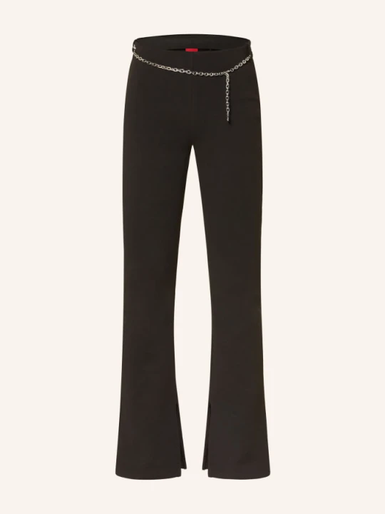 Zdjęcie produktu Hugo Spodnie Bootcut Nenrietta Z Dżerseju schwarz CZARNY