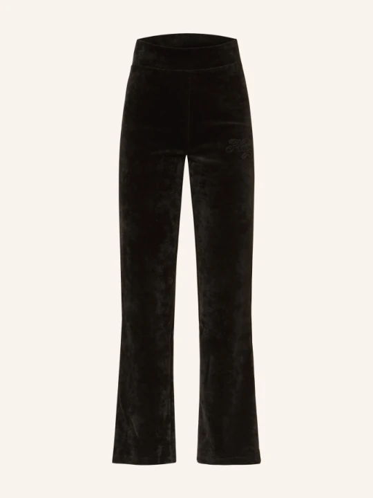 Zdjęcie produktu Hugo Spodnie Bootcut Nessa Z Aksamitu schwarz CZARNY
