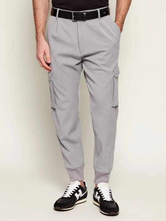 Zdjęcie produktu HUGO Spodnie cargo Glavin261 | Slim Fit szary