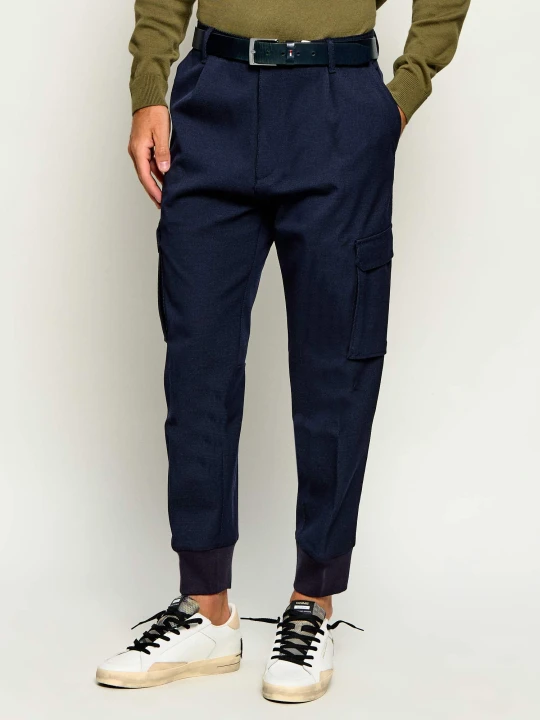 Zdjęcie produktu HUGO Spodnie cargo Glavin261 | Slim Fit granatowy