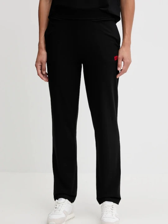 Zdjęcie produktu HUGO spodnie dresowe damskie z modalem SIGNATURE_PANT czarny