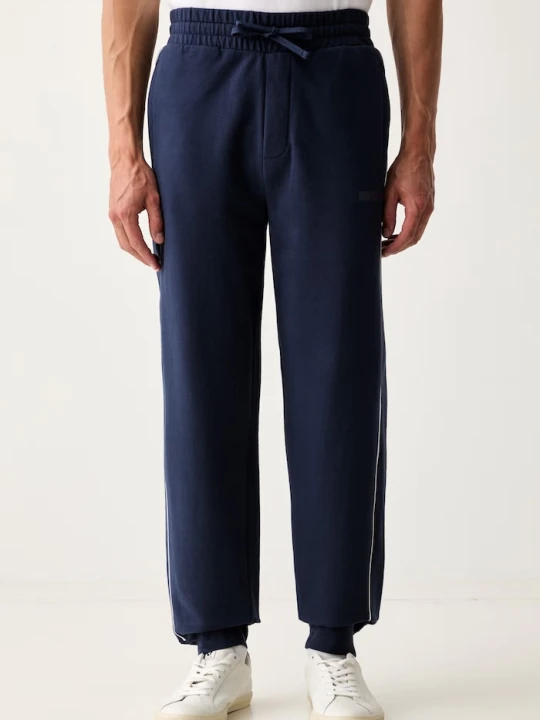 Zdjęcie produktu HUGO spodnie dresowe męskie bawełniane z elastanem PALO PANTS granatowy