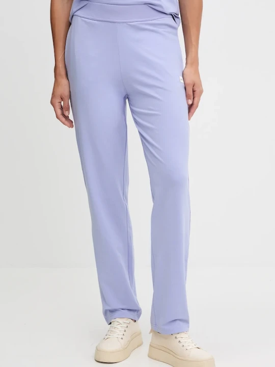 Zdjęcie produktu HUGO spodnie dresowe damskie z modalem SIGNATURE_PANT fioletowy