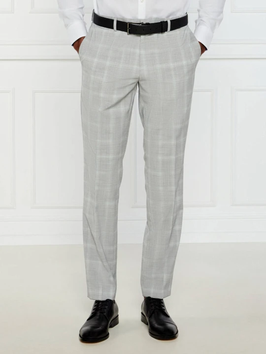Zdjęcie produktu HUGO Spodnie Getlin232X | Slim Fit | z dodatkiem wełny szary